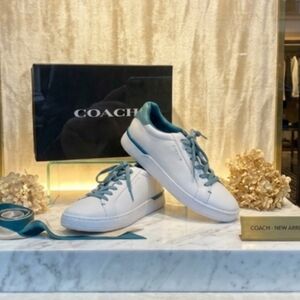 Coach White and Blue Casual Sneakers 9B